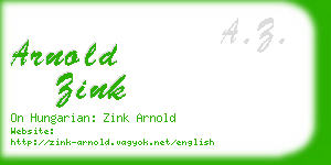 arnold zink business card